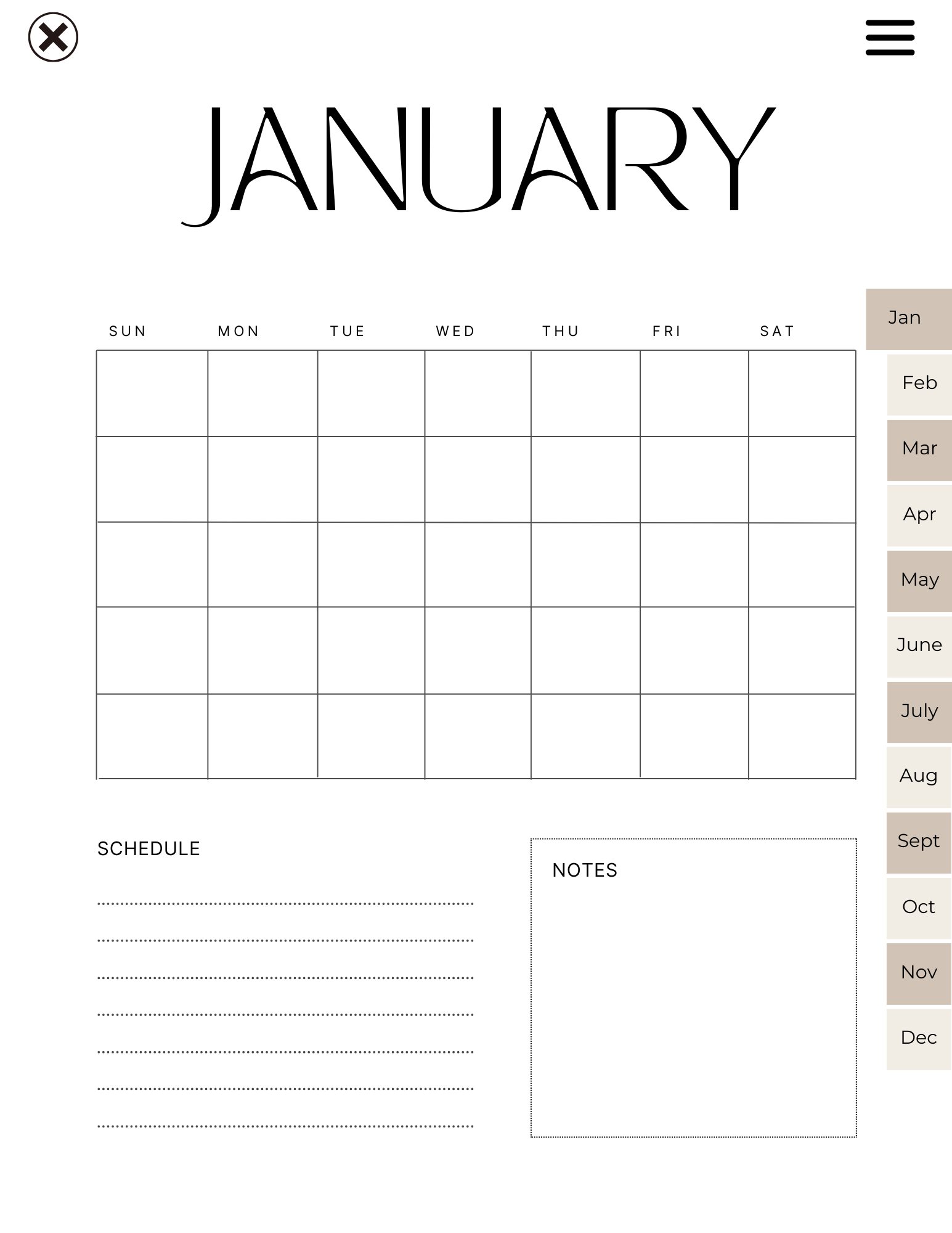Undated Digital Planner (Hyperlinked PDF) + 6,000 Stickers preview 3