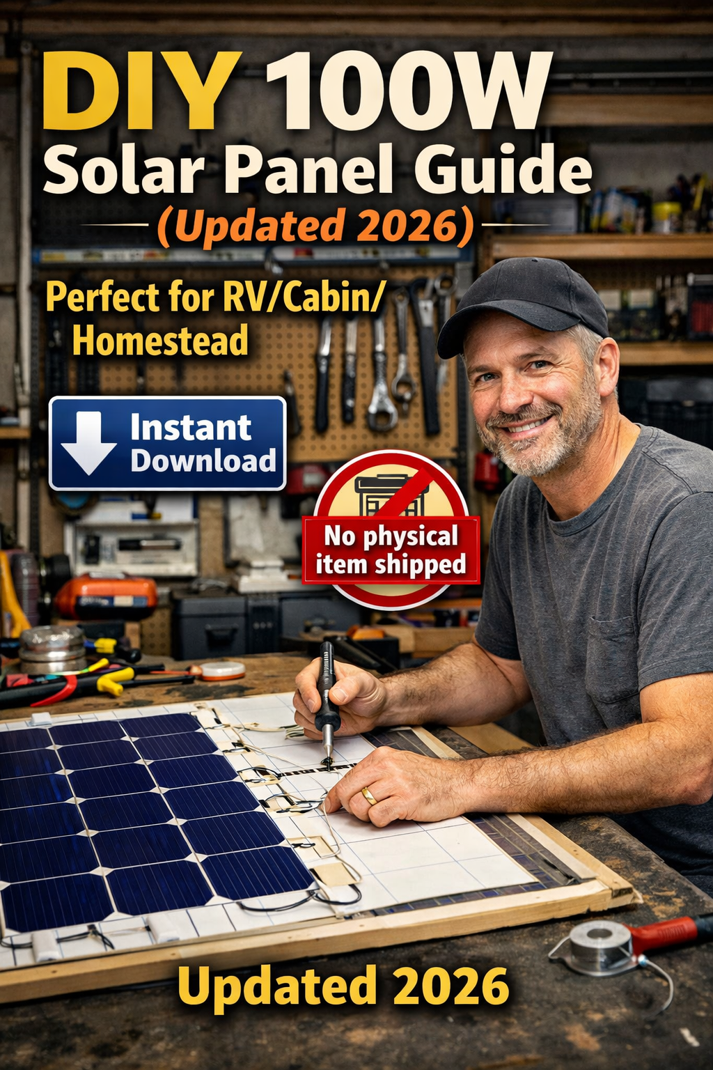 DIY 100W Solar Panel Guide (2026 Update) Off-Grid Solar PDF product image