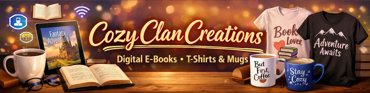 Cozy Clan Creations — Digital E-Books, T-Shirts & Mugs