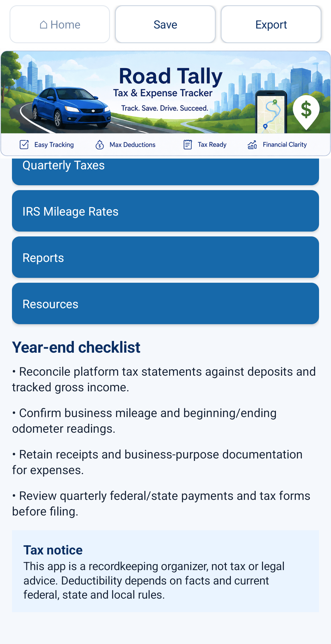 Drive Share Tax & Expense Tracker for Android Devices - preview 9