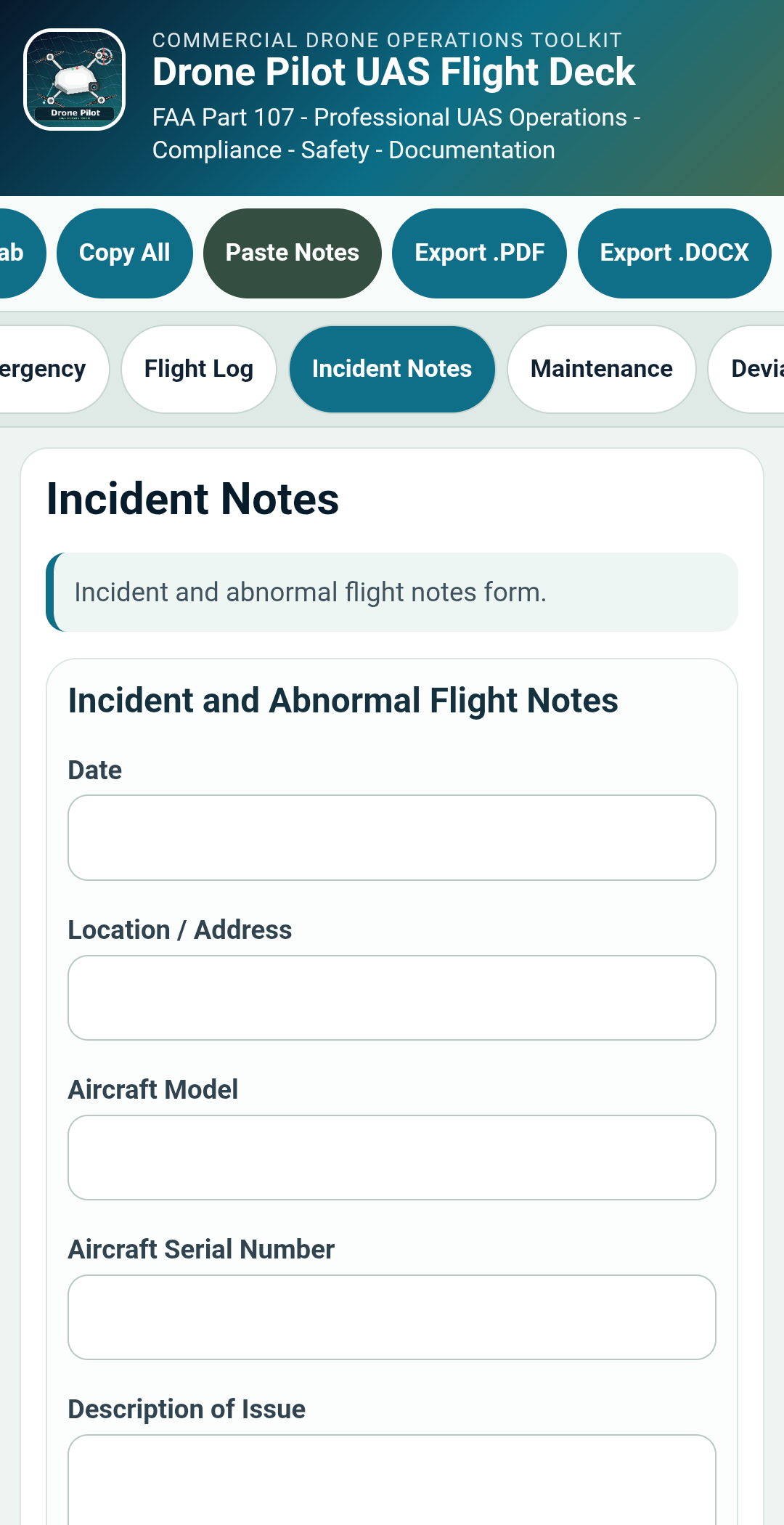 Drone Pilot UAS Flight Deck – Professional Android App for Commercial Drone Pilots preview 8