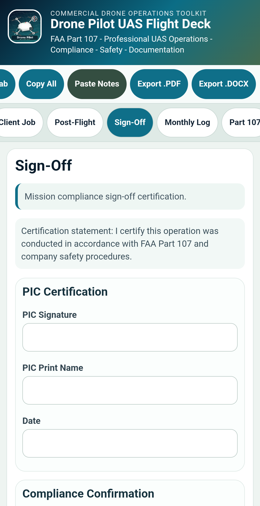 Drone Pilot UAS Flight Deck – Professional Android App for Commercial Drone Pilots preview 13