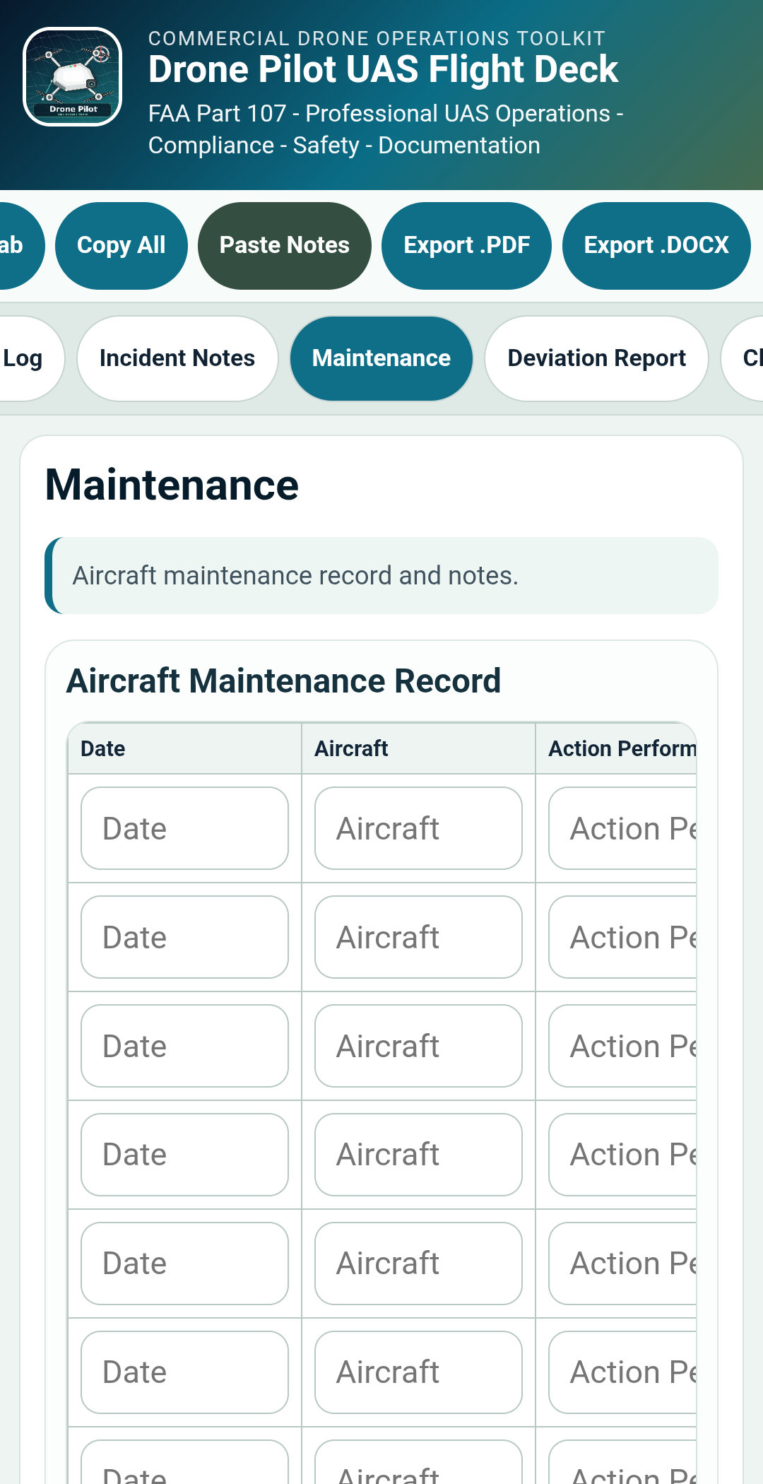 Drone Pilot UAS Flight Deck – Professional Android App for Commercial Drone Pilots preview 9