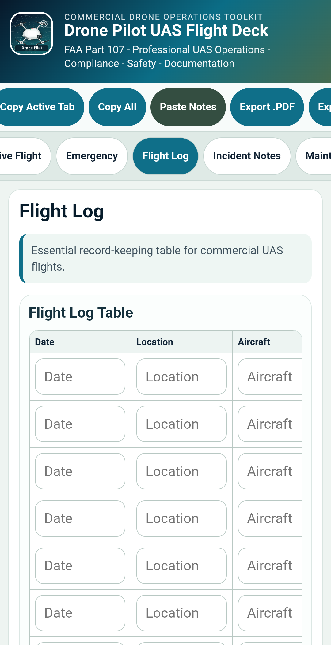 Drone Pilot UAS Flight Deck – Professional Android App for Commercial Drone Pilots preview 6