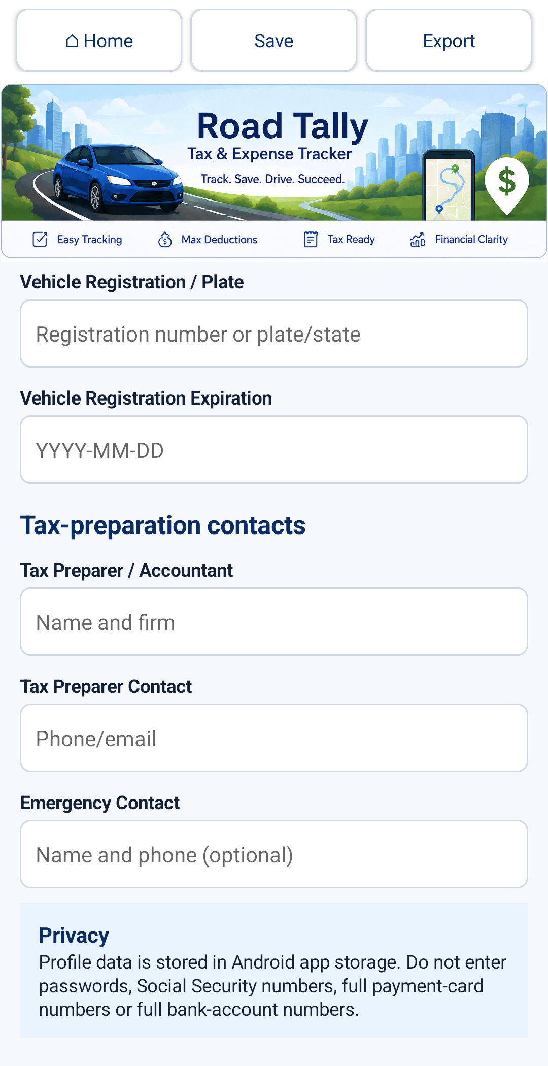 Drive Share Tax & Expense Tracker for Android Devices - preview 13