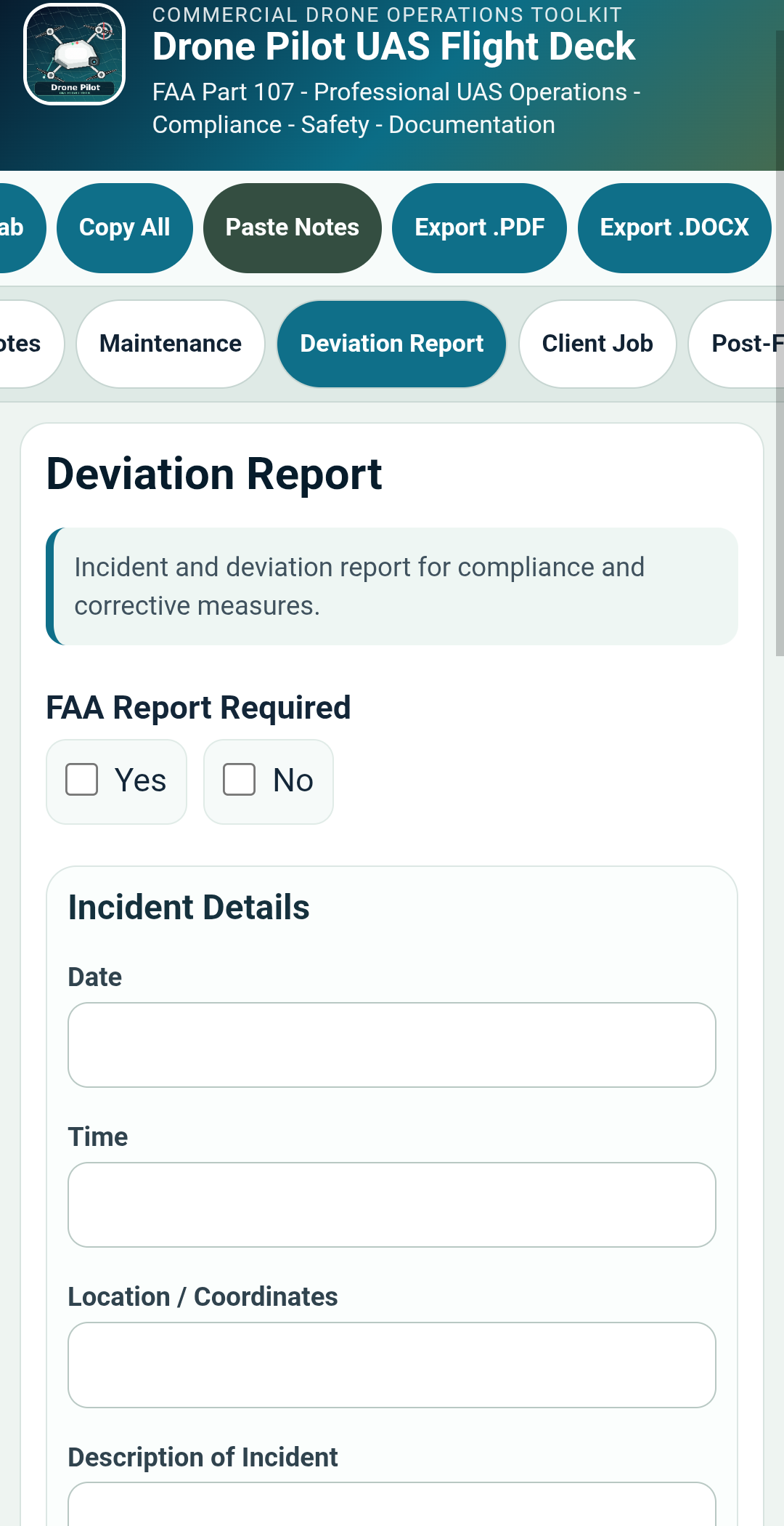 Drone Pilot UAS Flight Deck – Professional Android App for Commercial Drone Pilots preview 10