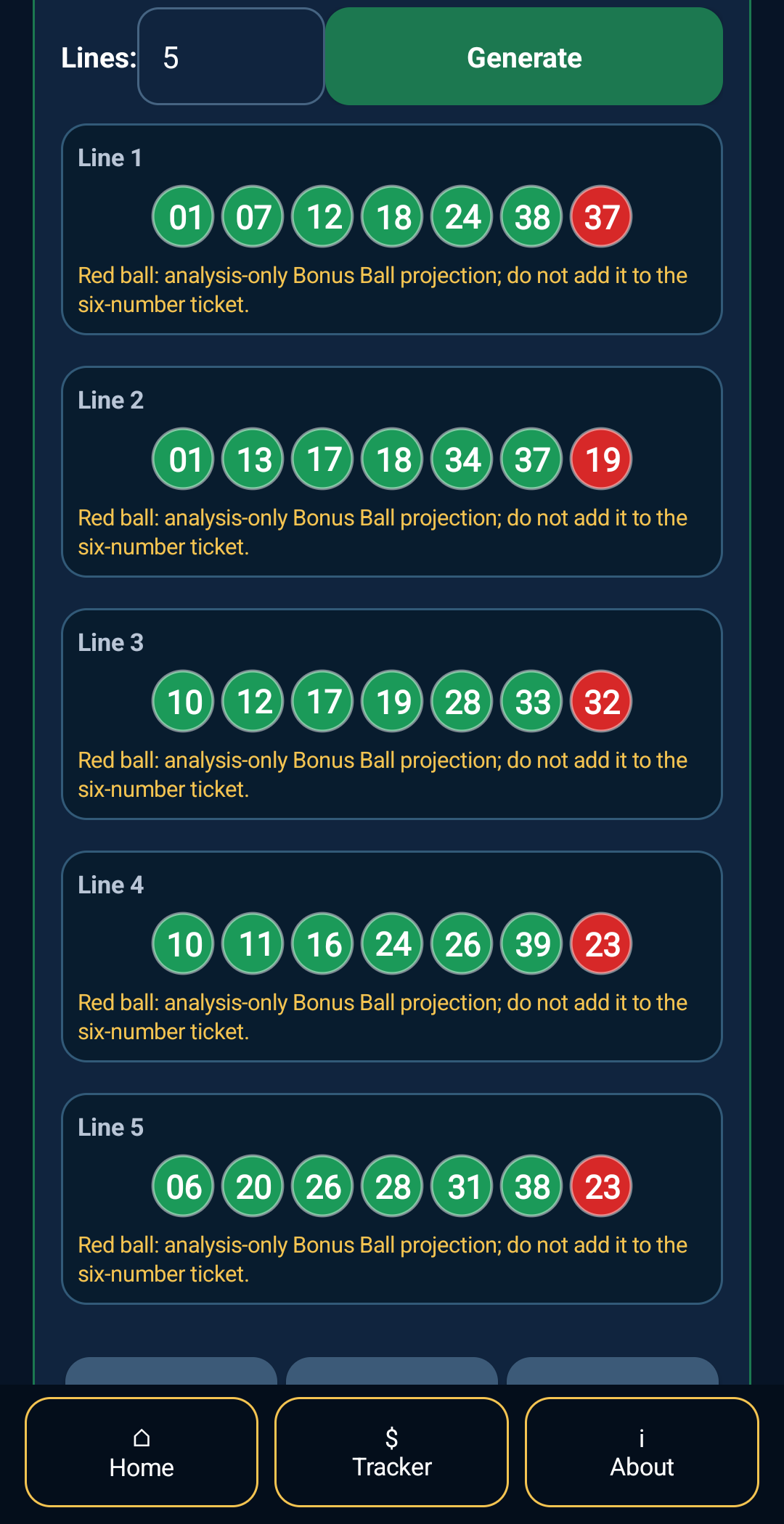 Lotto Picker, Powerball, Mega Millions, Cash for Life (Android App) preview 14