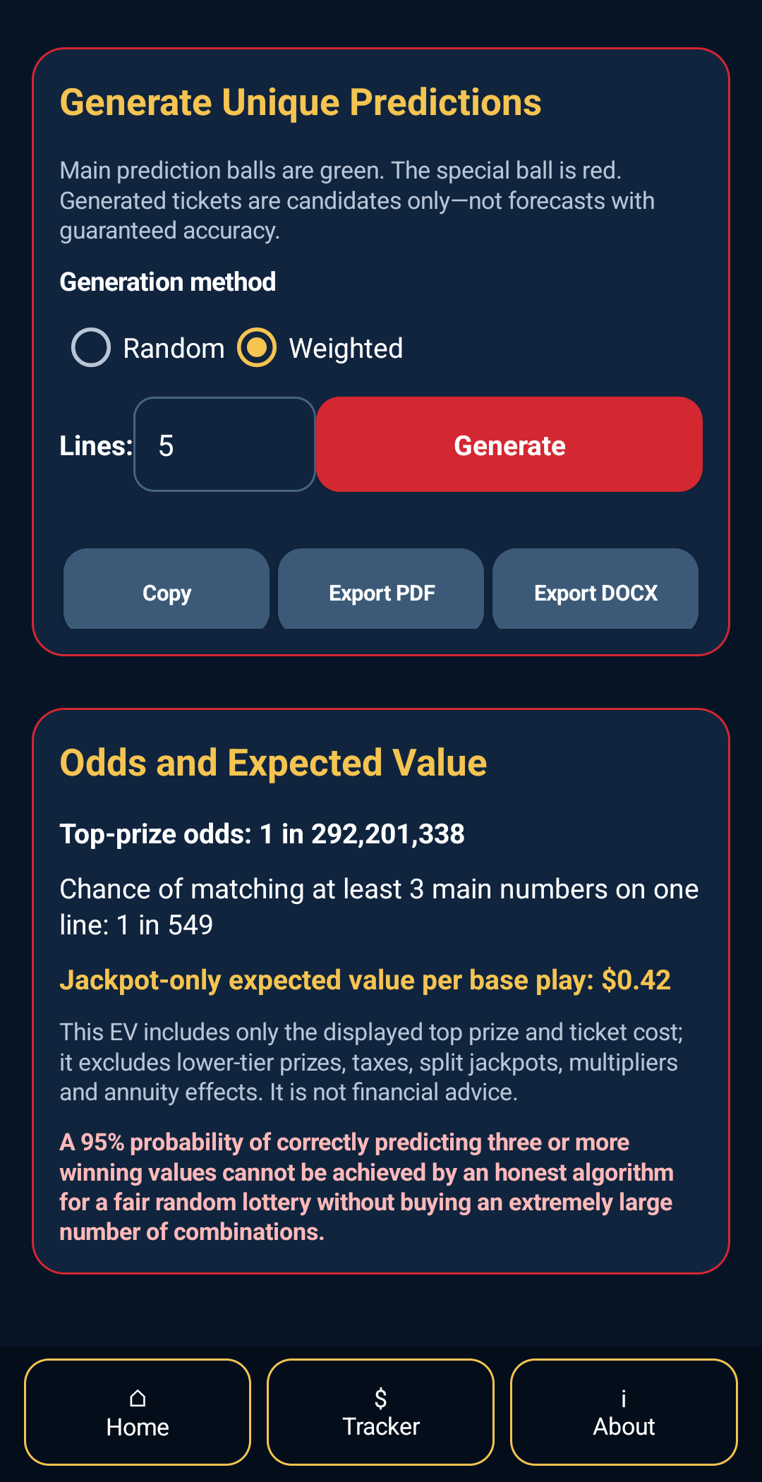 Lotto Picker, Powerball, Mega Millions, Cash for Life (Android App) preview 10
