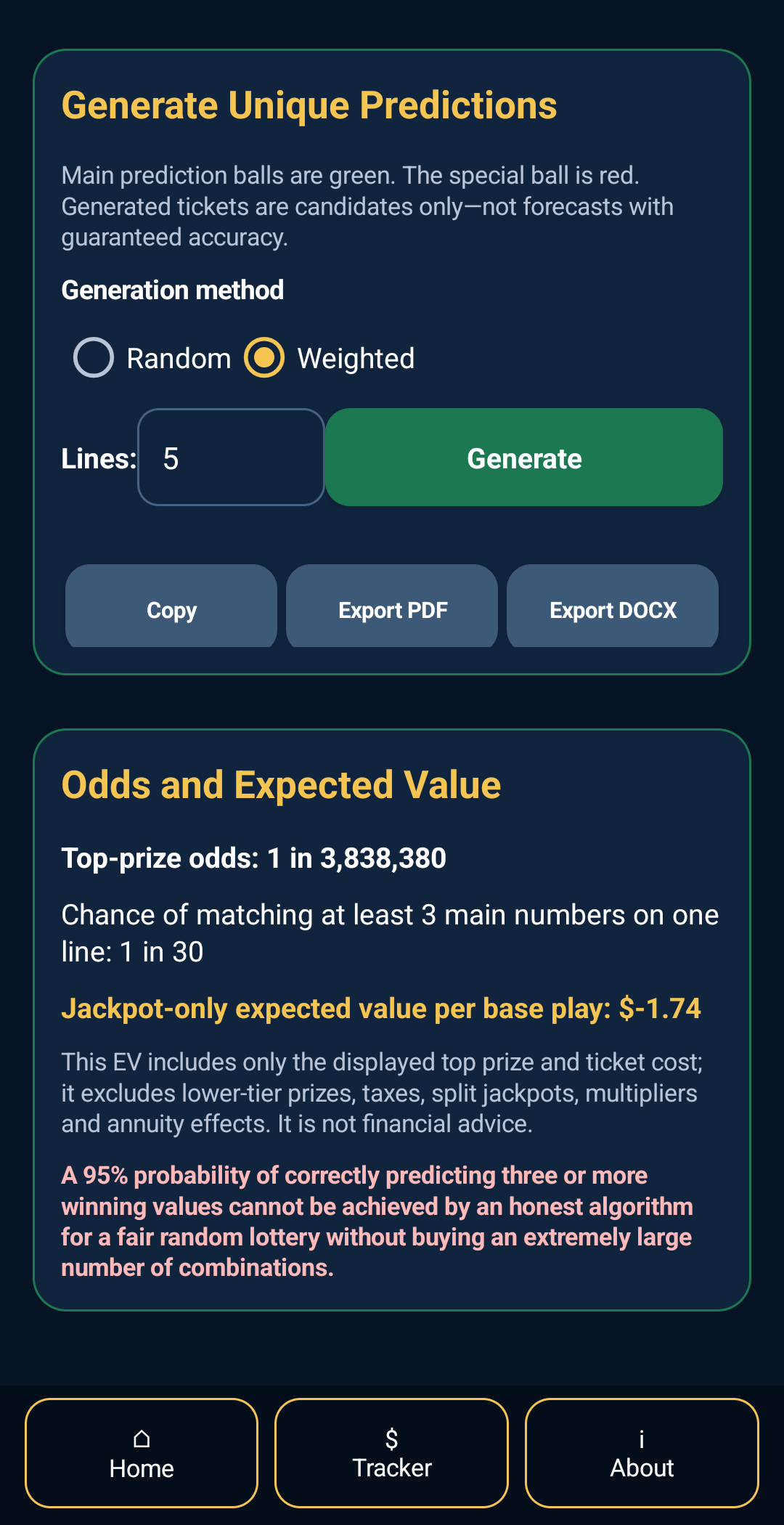 Lotto Picker, Powerball, Mega Millions, Cash for Life (Android App) preview 13