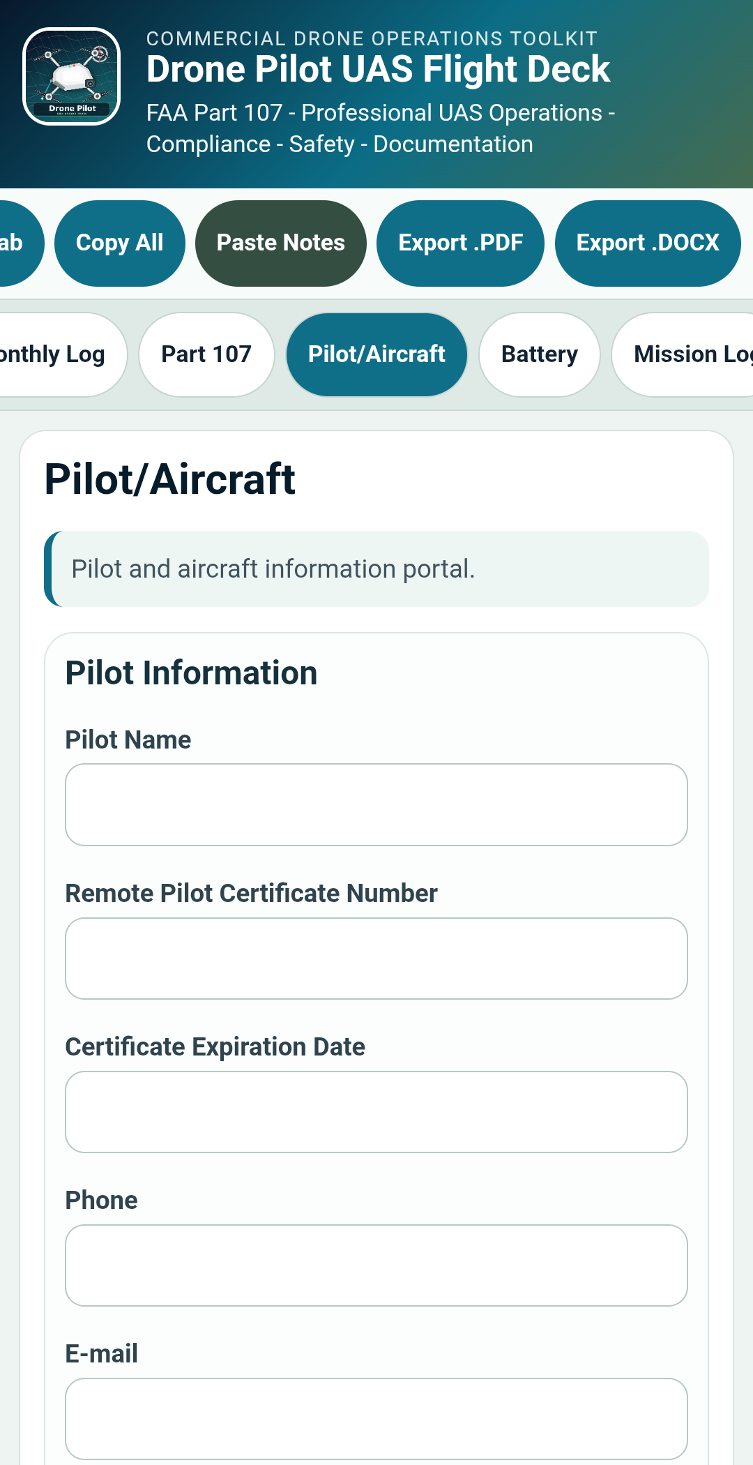 Drone Pilot UAS Flight Deck – Professional Android App for Commercial Drone Pilots preview 16