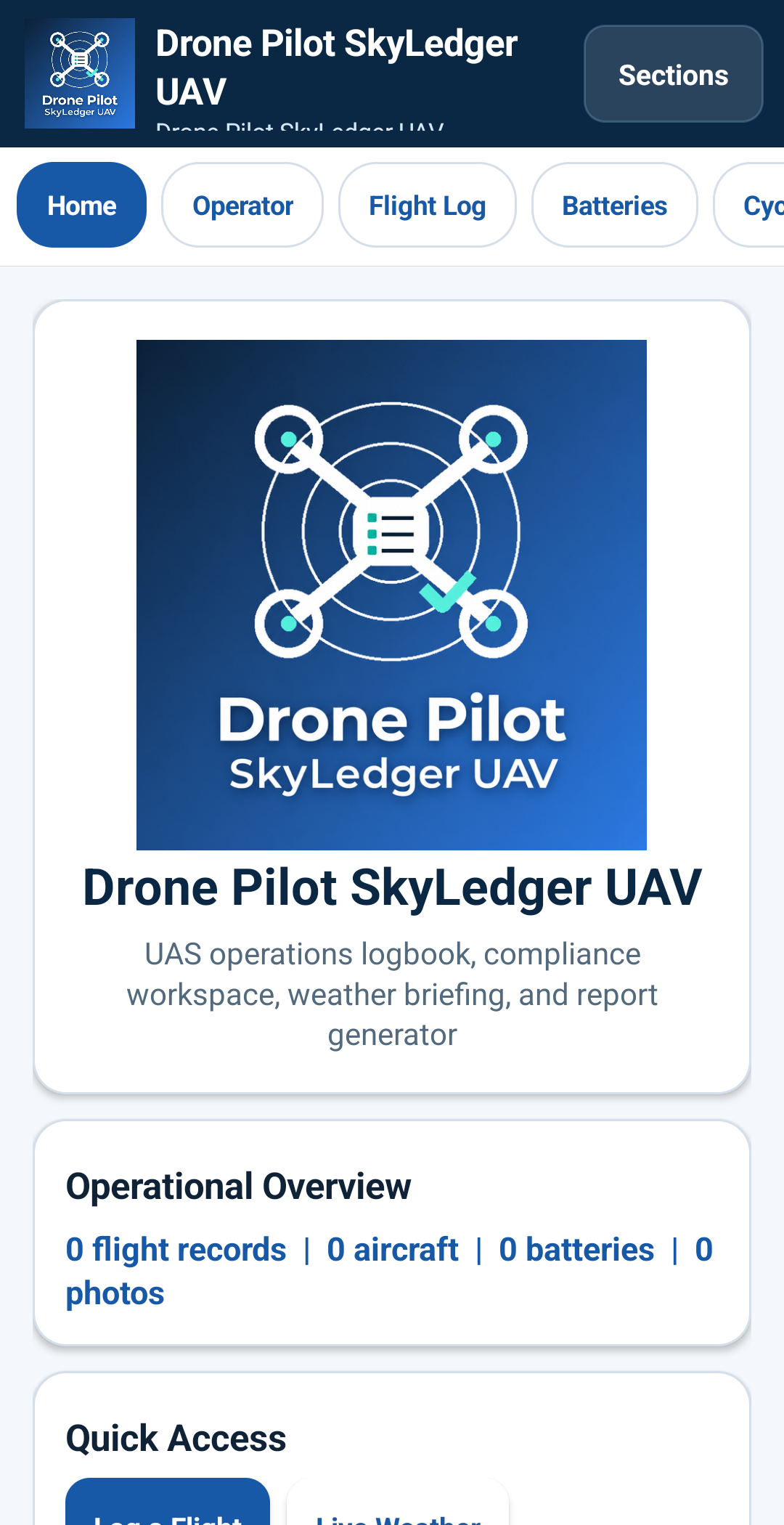 Drone Pilot SkyLedger UAV App, Android Flight Logbook, Remote ID, LAANC, Weather - Personal Use preview 2