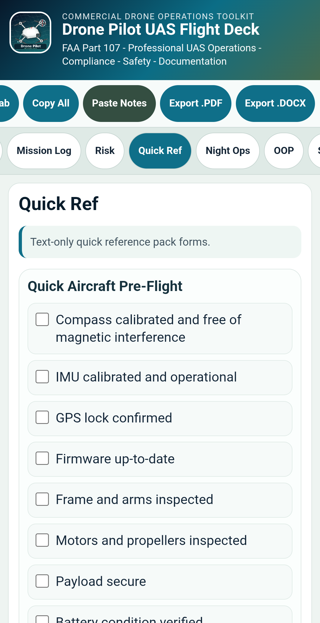 Drone Pilot UAS Flight Deck – Professional Android App for Commercial Drone Pilots preview 20