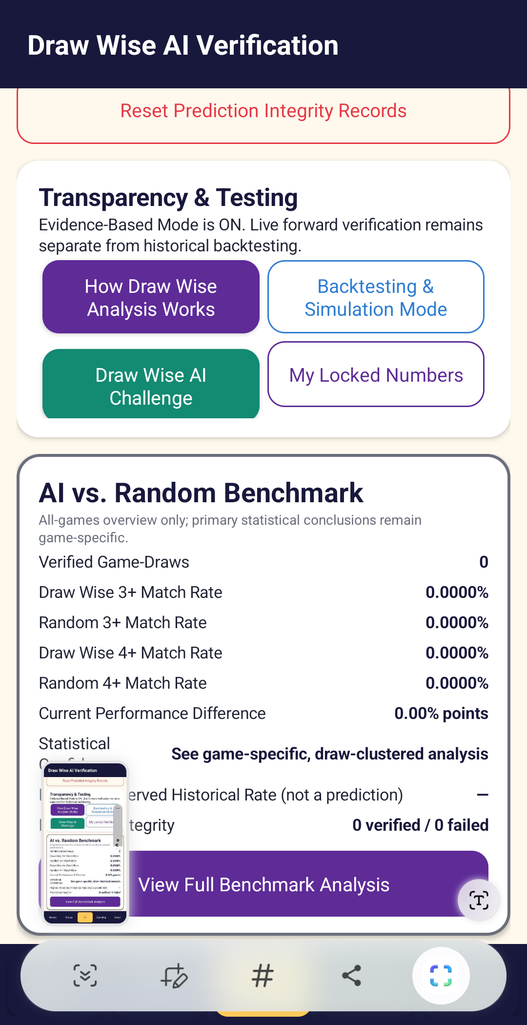 Draw Wise Lotto Picker Android App | Powerball, Mega Millions & AI Lottery Number Analysis preview 17