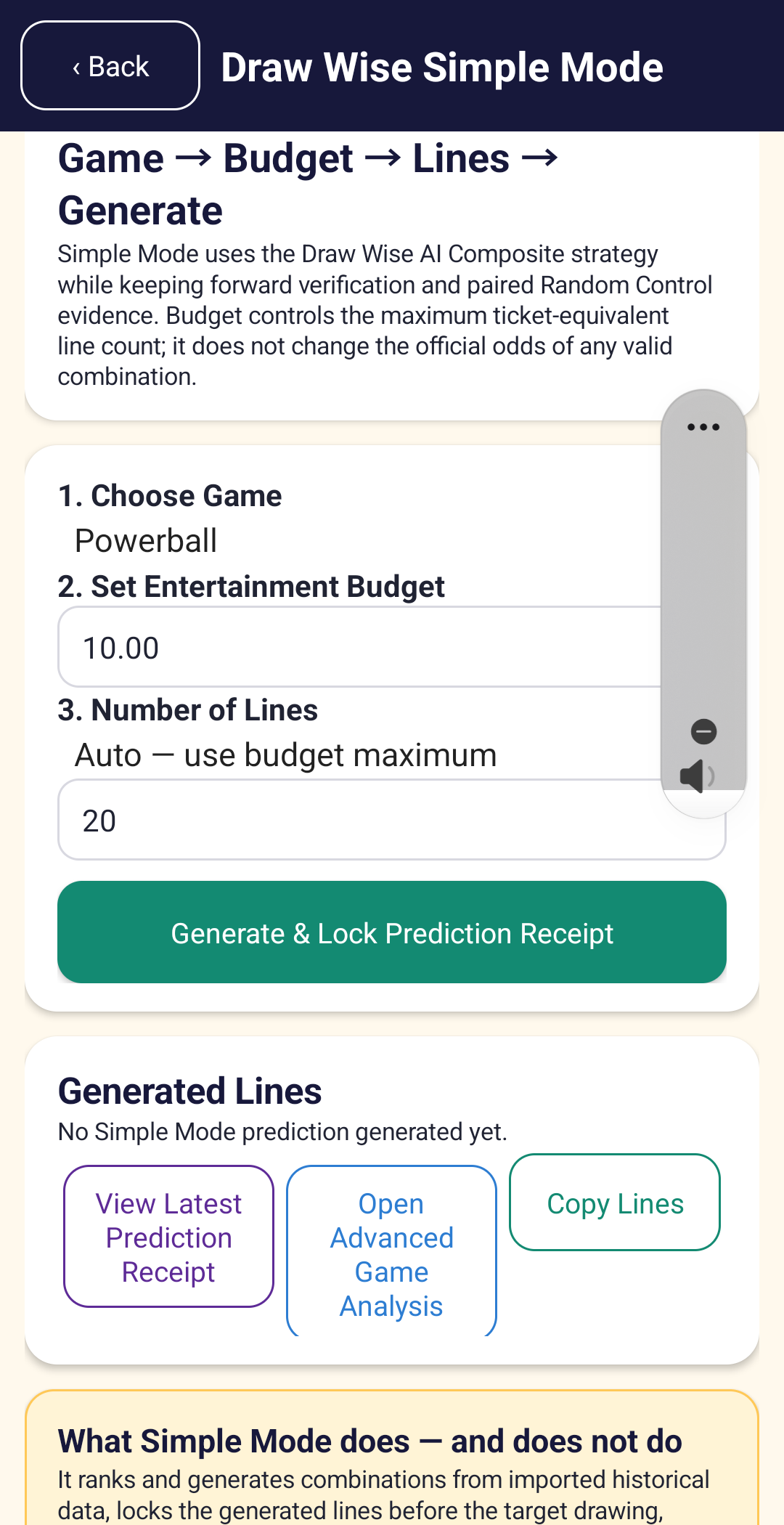 Draw Wise Lotto Picker Android App | Powerball, Mega Millions & AI Lottery Number Analysis preview 7