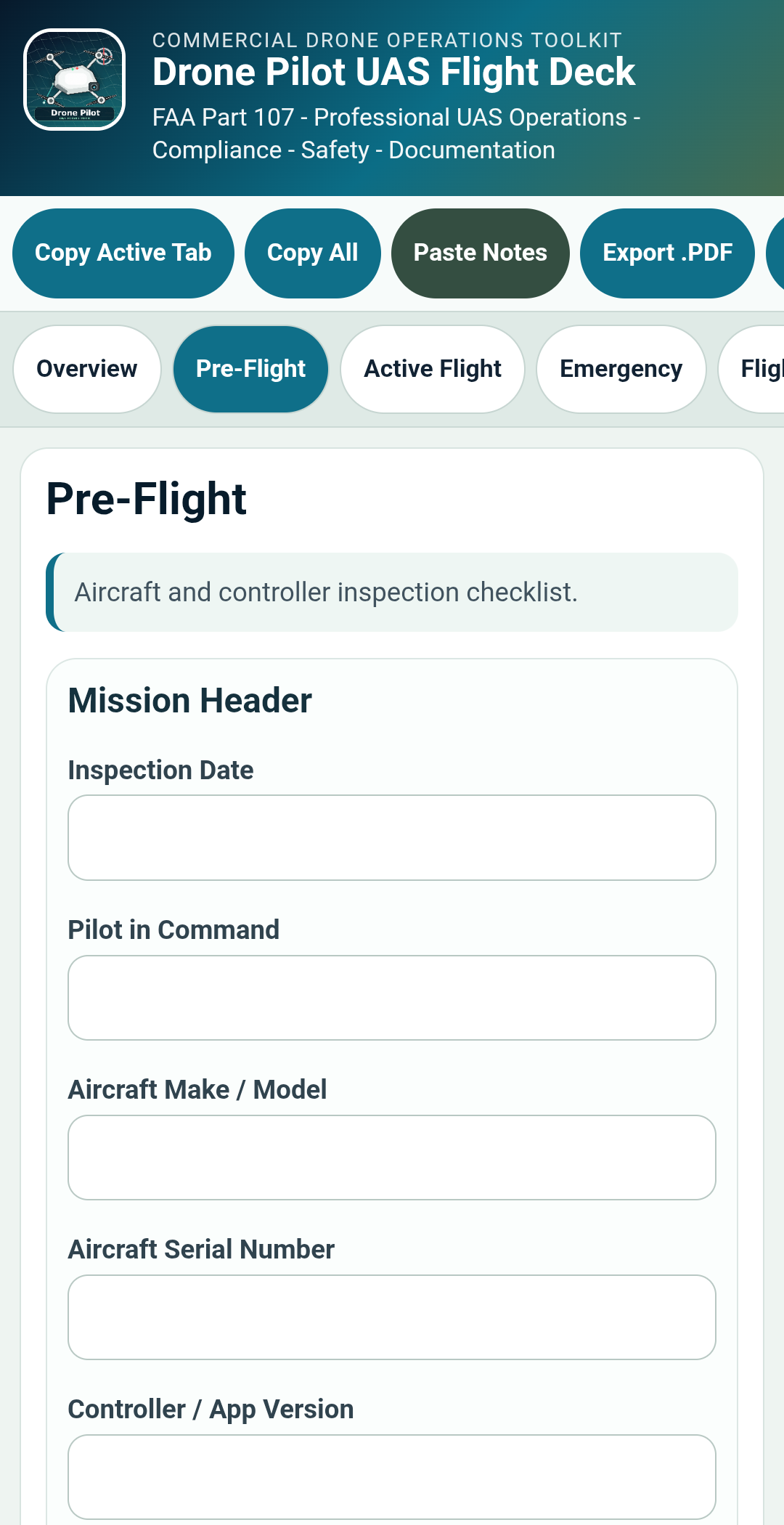 Drone Pilot UAS Flight Deck – Professional Android App for Commercial Drone Pilots preview 3