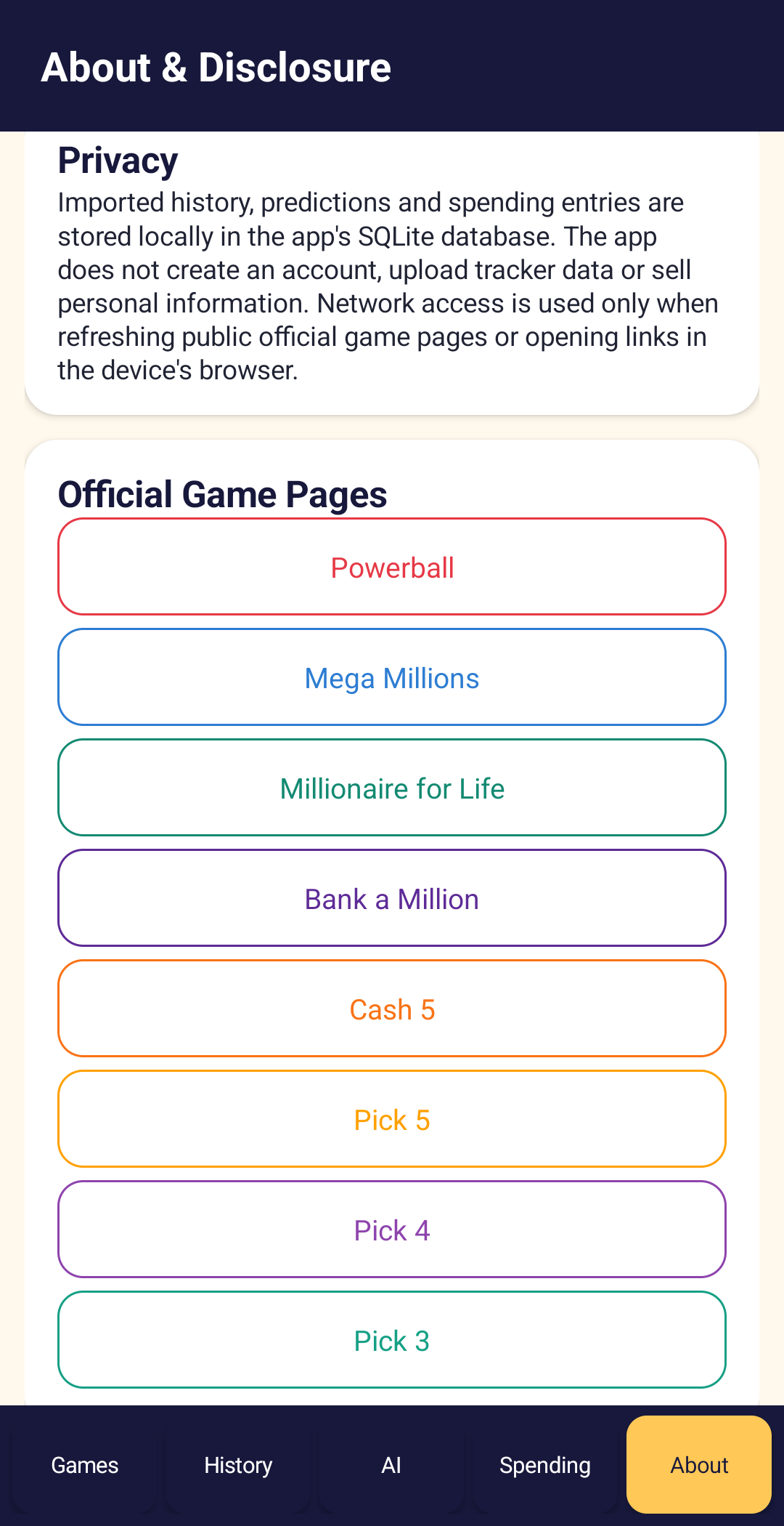 NEW!!! - AI vs Random Challenge Lotto Picker, Powerball, Mega Millions, (Android App), AI Lottery Number Generator & Statistical Analysis preview 12
