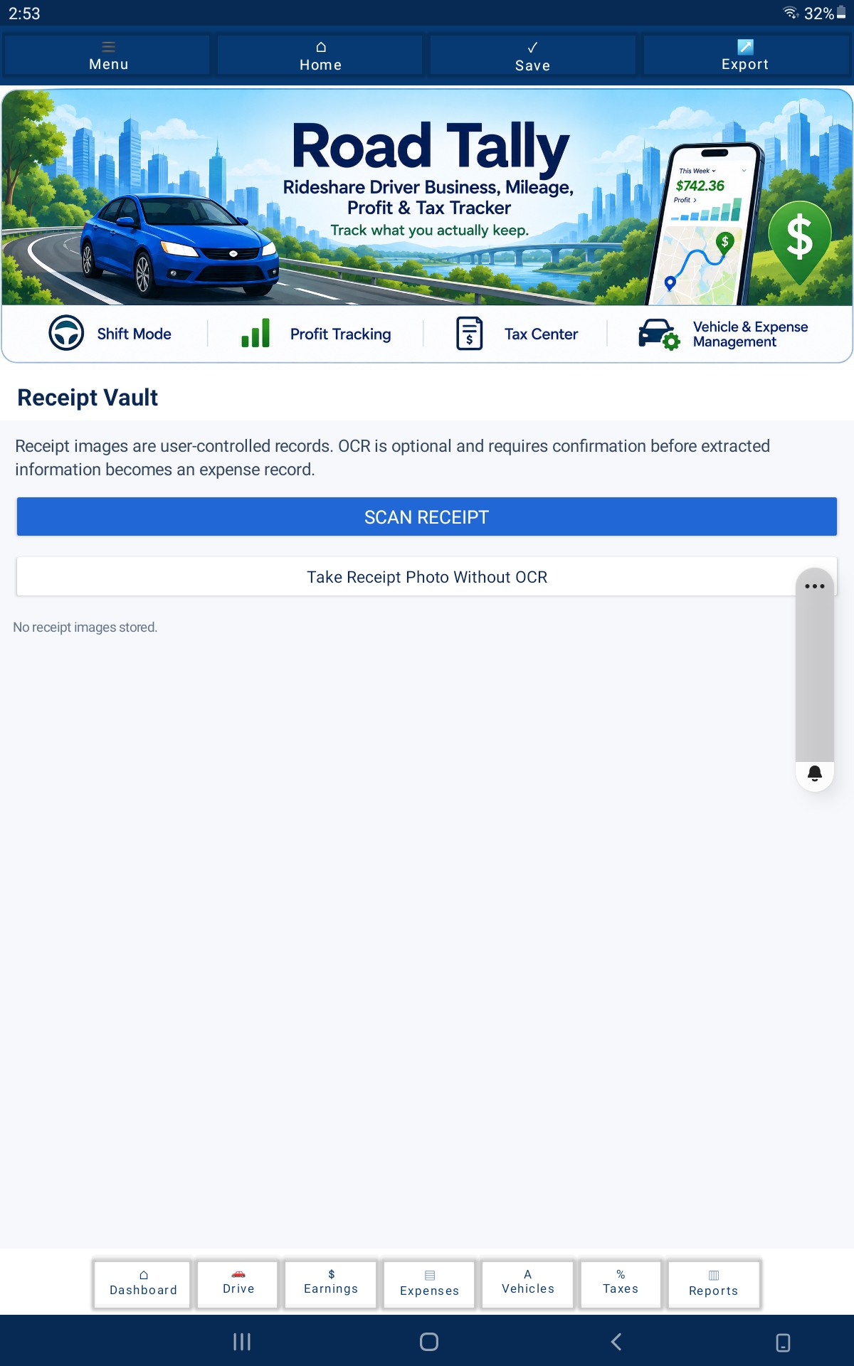 Road Tally 4.0 Android App | Mileage, Expense & Tax Tracker for Rideshare and Gig Drivers preview 12
