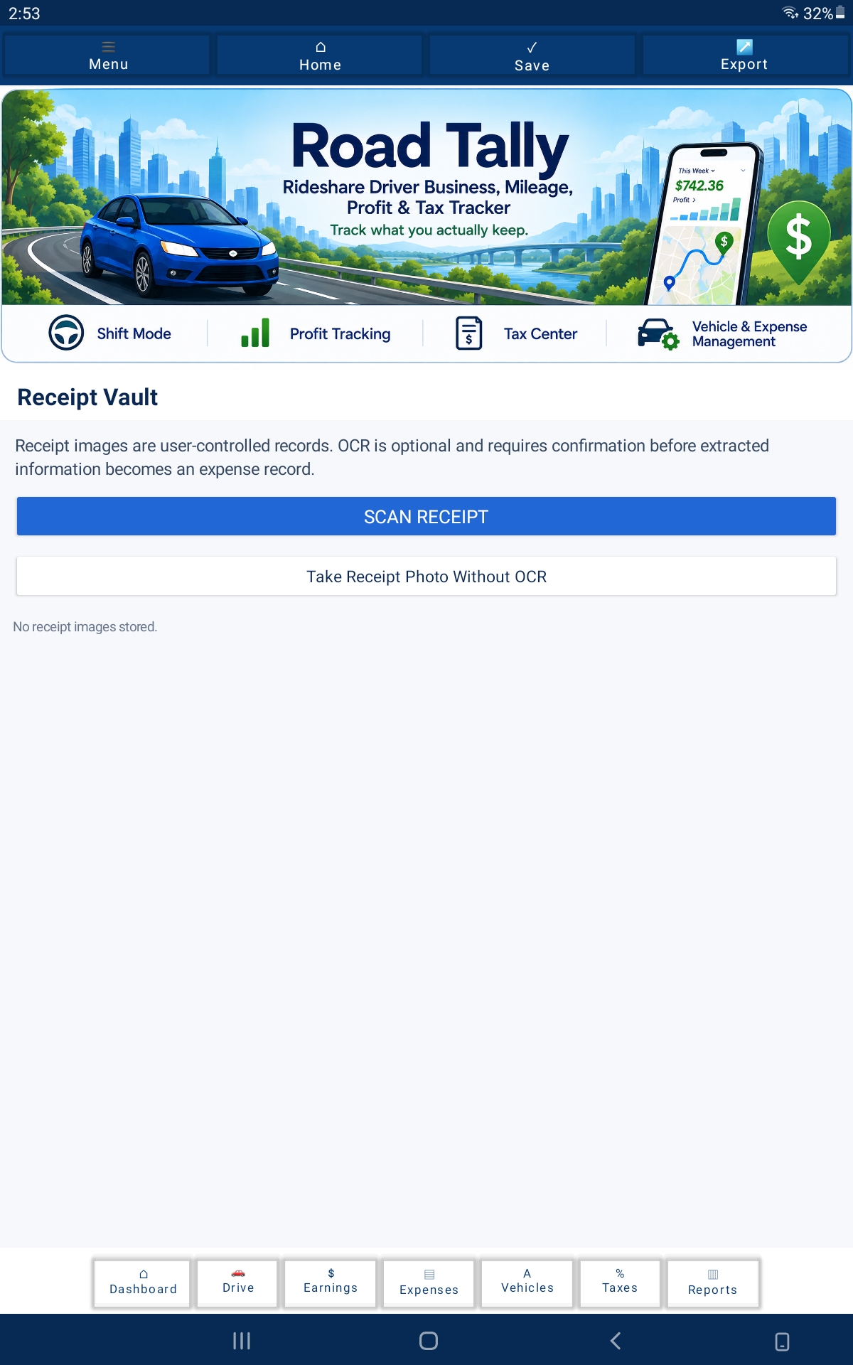 Road Tally 4.0 Android App | Mileage, Expense & Tax Tracker for Rideshare and Gig Drivers preview 13
