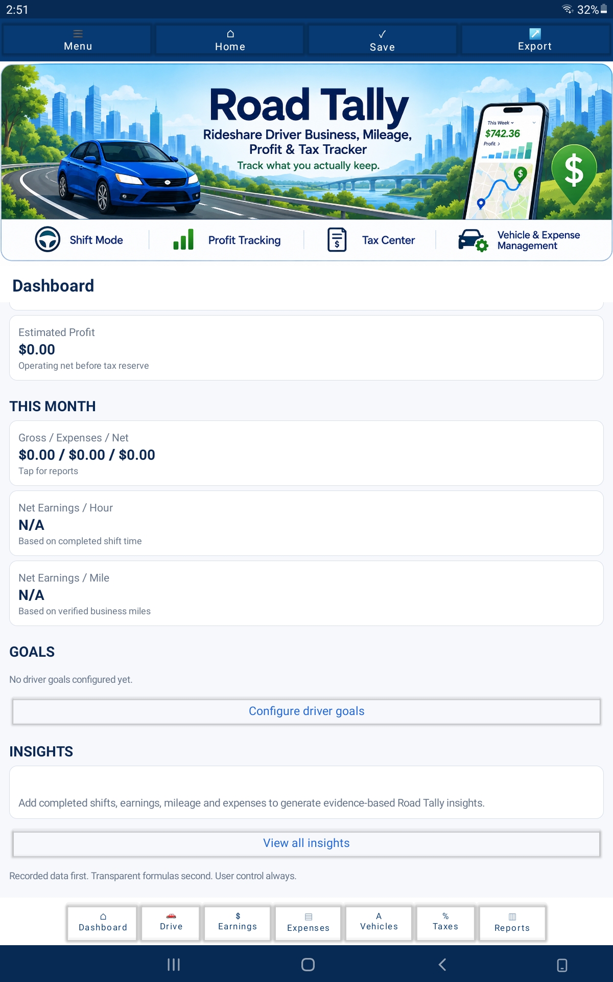 Road Tally 4.0 Android App | Mileage, Expense & Tax Tracker for Rideshare and Gig Drivers preview 5