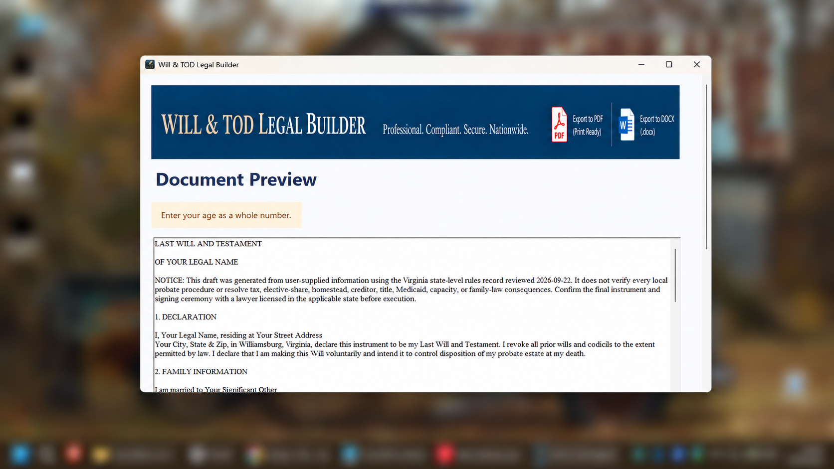 Will & TOD Document Builder Bundle preview 19
